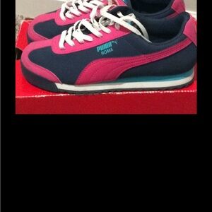Puma Roma Pink and Blue Sneakers